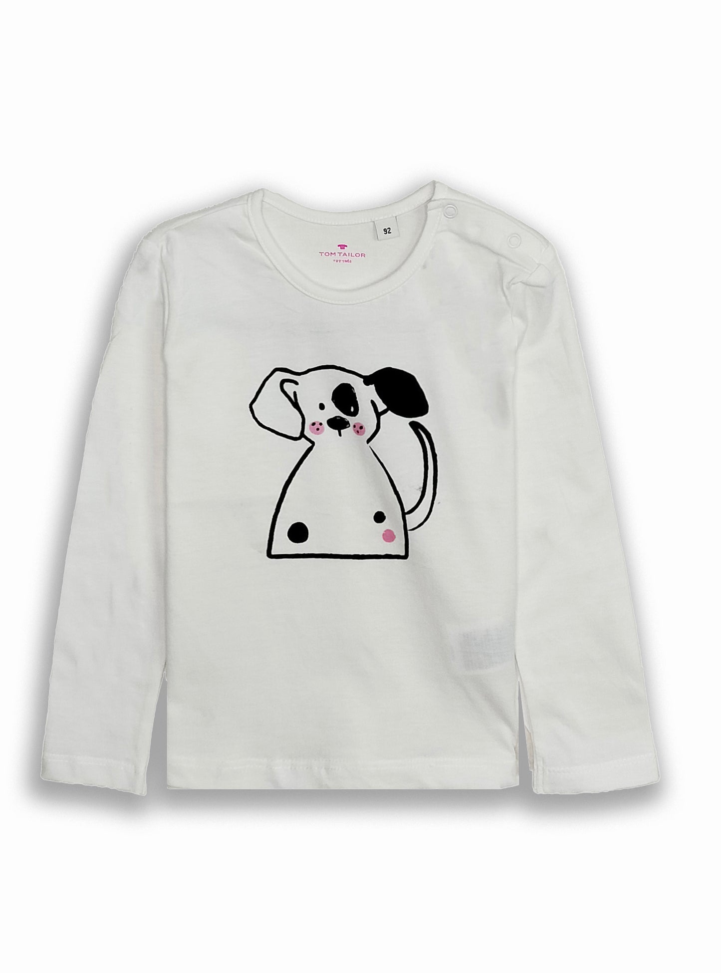 Baby Girls White Puppy T Shirt