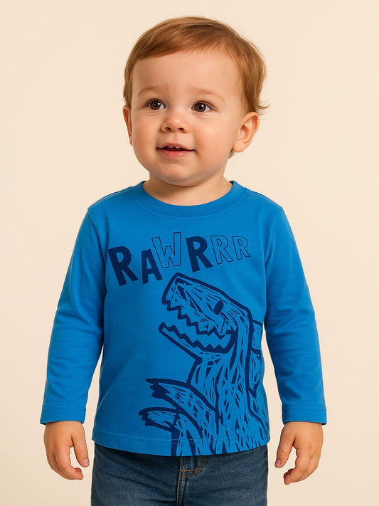 Baby Boys Long Sleeve Blue T Shirt