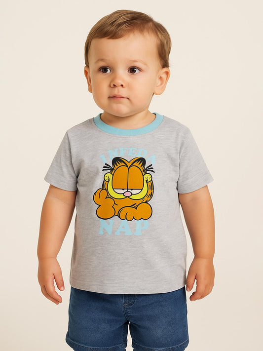 Baby Boys Printed T Shirt Grey