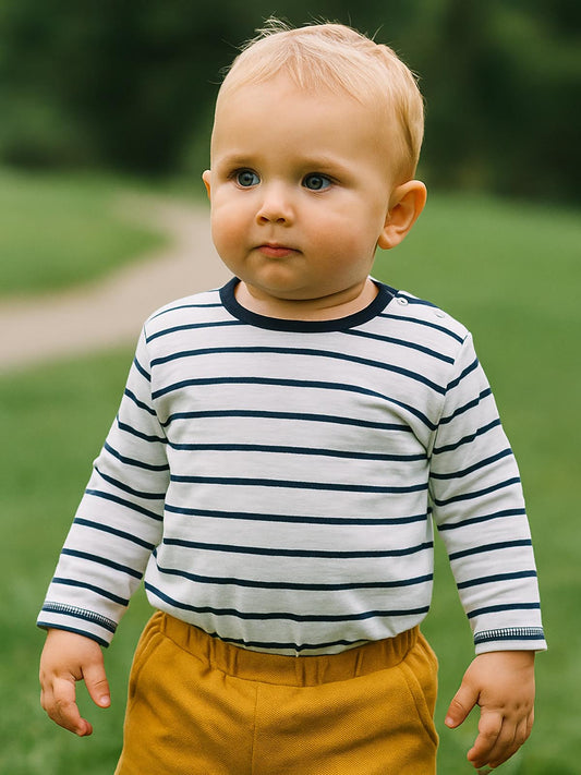 Baby Boys Long Sleeve Striped T Shirt