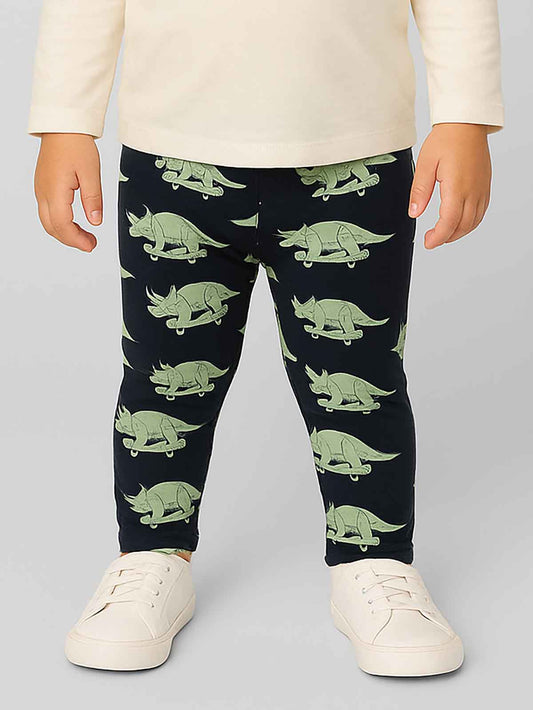 Baby Girls Stretch Navy AOP Legging