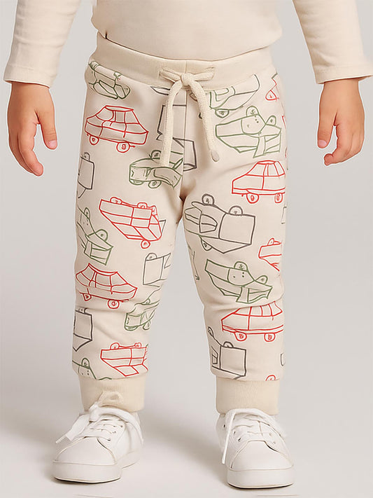 Baby Boys French Terry Beige Jogger