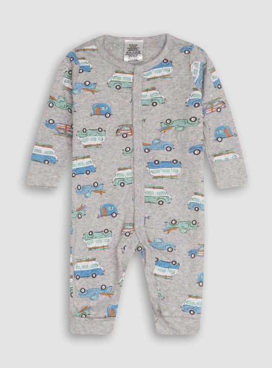 Baby Girls Grey AOP Coverall