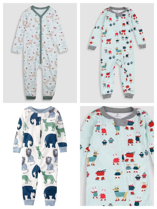 Baby Boys Printed Coveralls