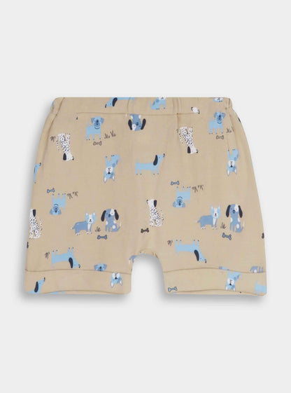 Baby Boys Beige AOP Knit Shorts