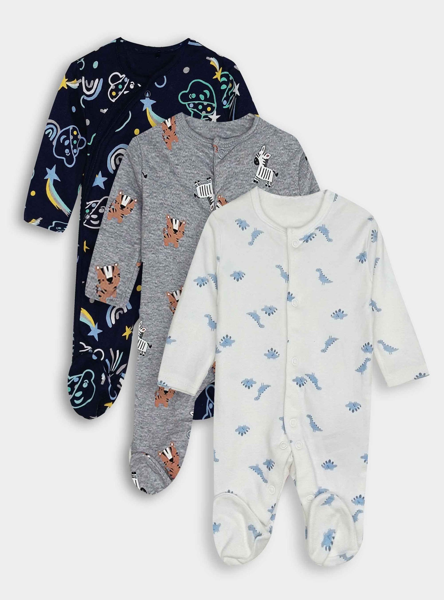 Baby Printed Sleepsuits Assorted