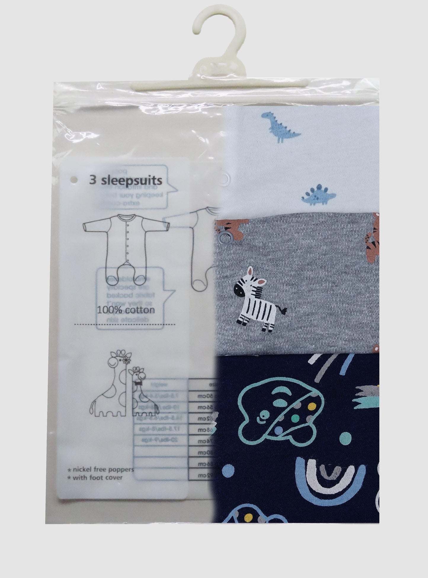 Baby Printed Sleepsuits Assorted