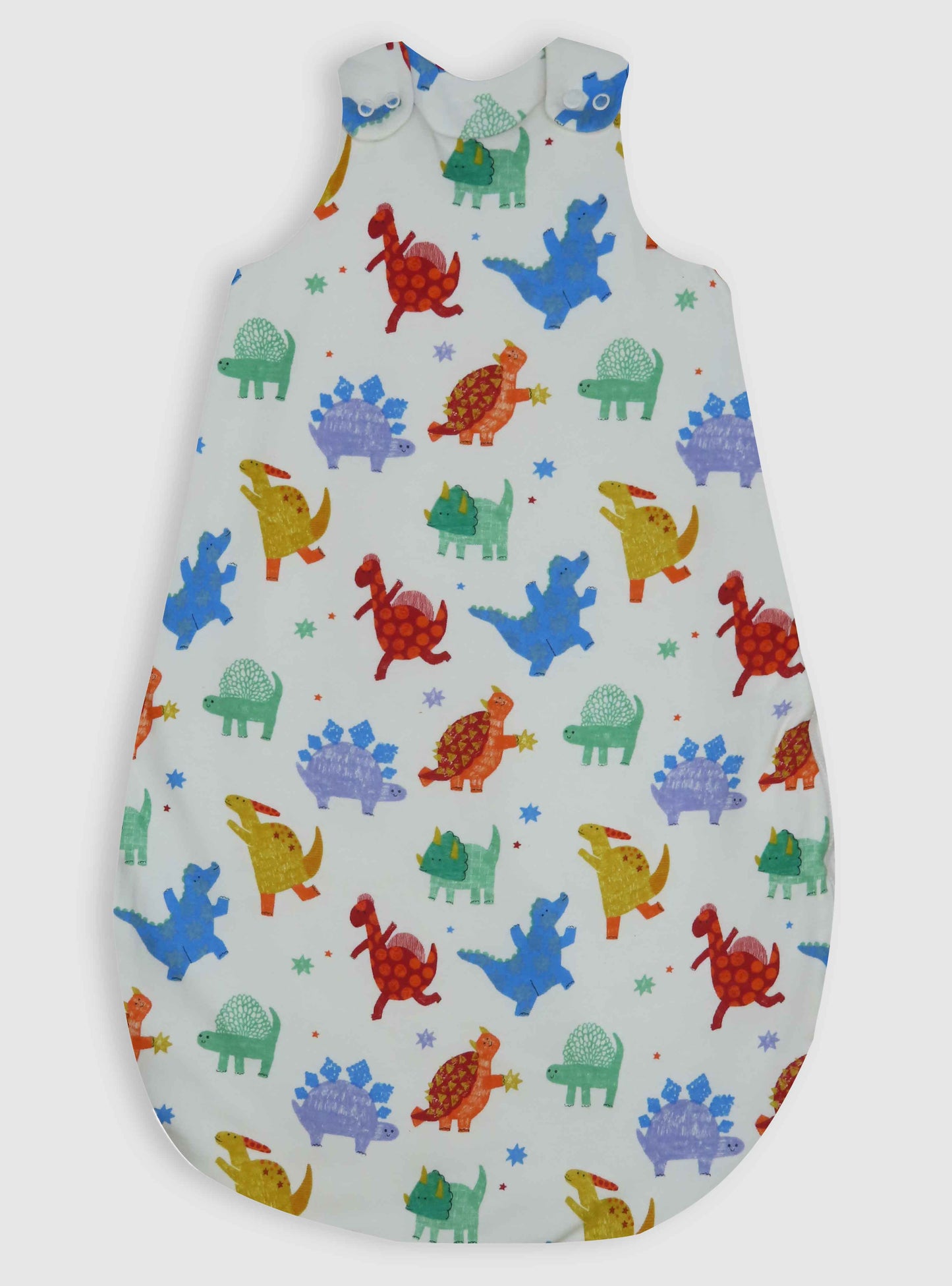 Baby Sleeveless Sleeping Bag White Dinosaurs