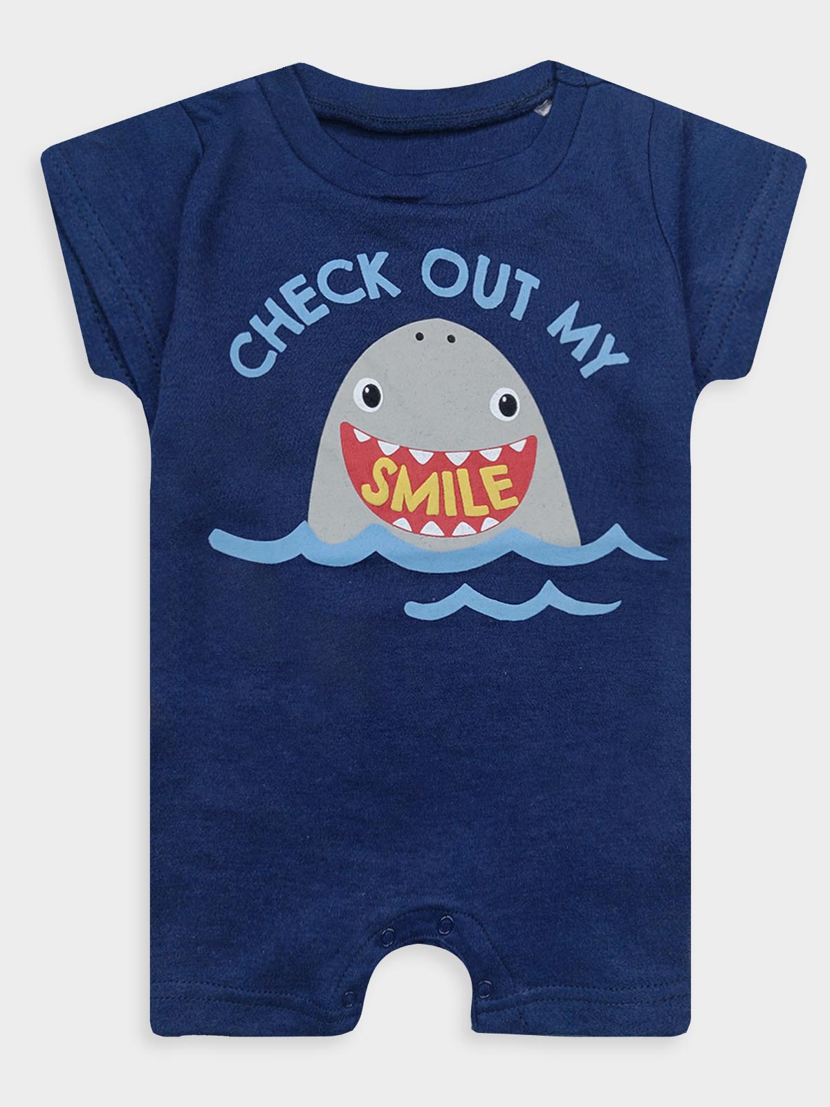Baby Boy Printed Navy Playsuits