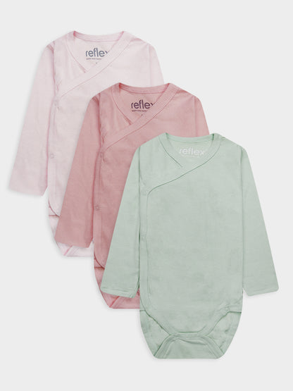 Baby 3 Pack Long Sleeve Bodysuits Mixed
