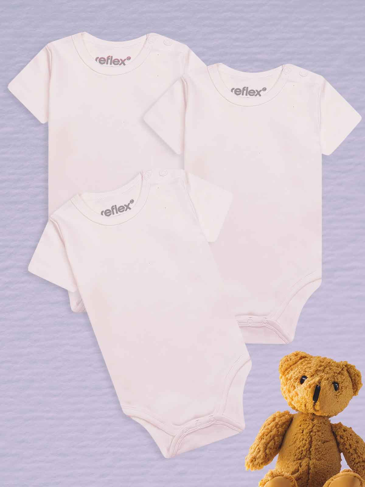 Baby 3 Pack  Short Sleeve Bodysuits