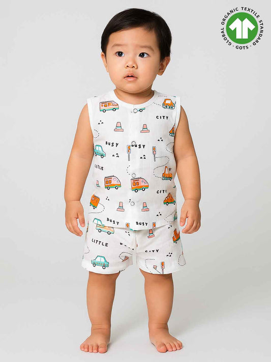 Baby Muslin Jabla Shorty Set
