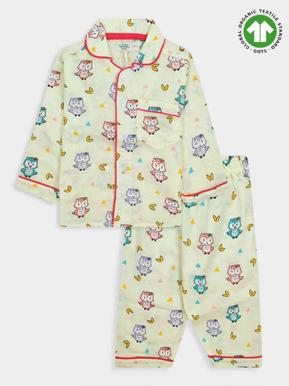 Kids Muslin Full Sleeve Pyjama Set