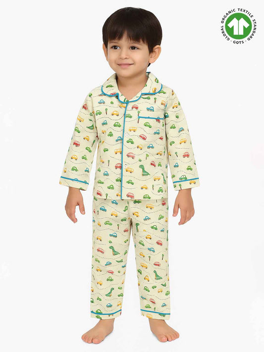Kids Muslin Full Sleeve Pyjama Set