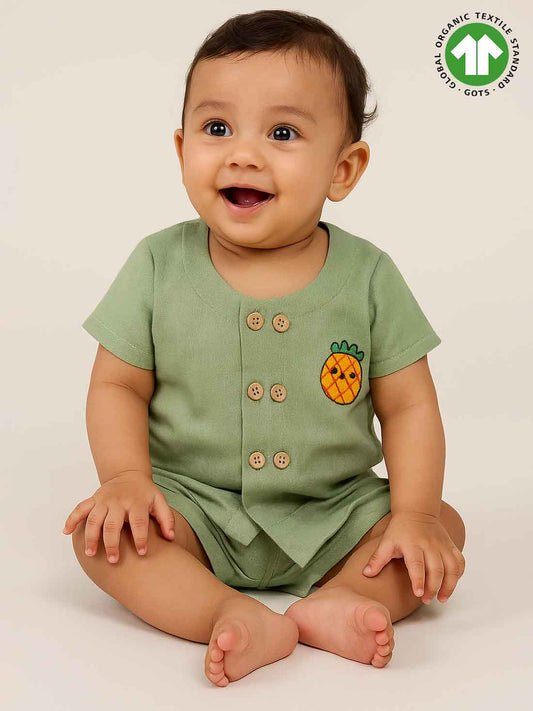 Baby Boys Co-Ord Shorty Set Green