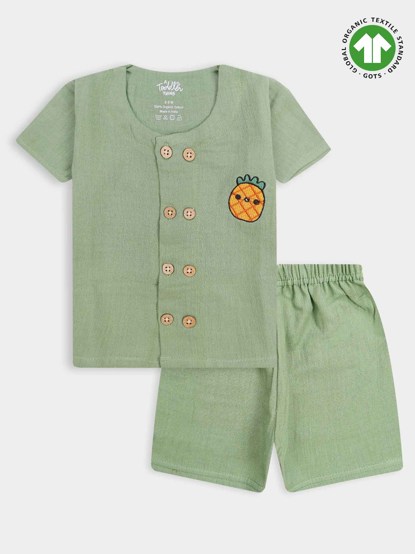 Baby Boys Co-Ord Shorty Set Green