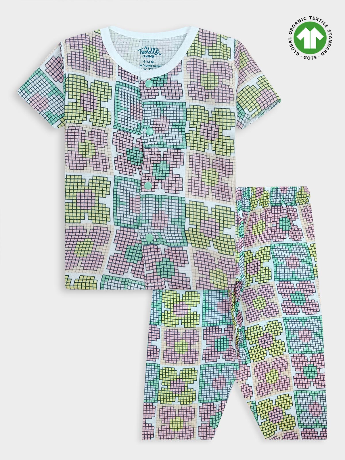 Kids Muslin Printed Pyjama Set