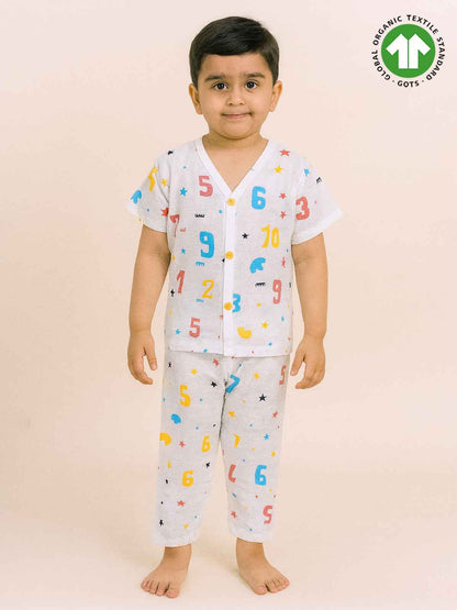 Kids Muslin Printed Pyjama Set