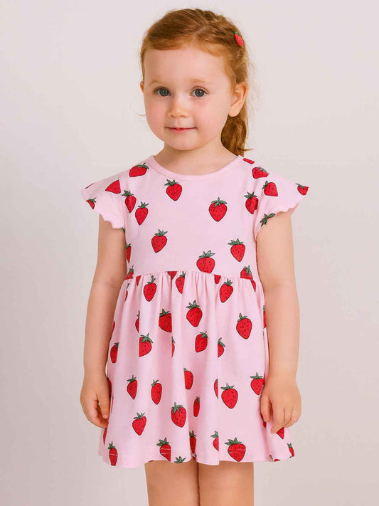 Baby Girl Printed Pink AOP Dress