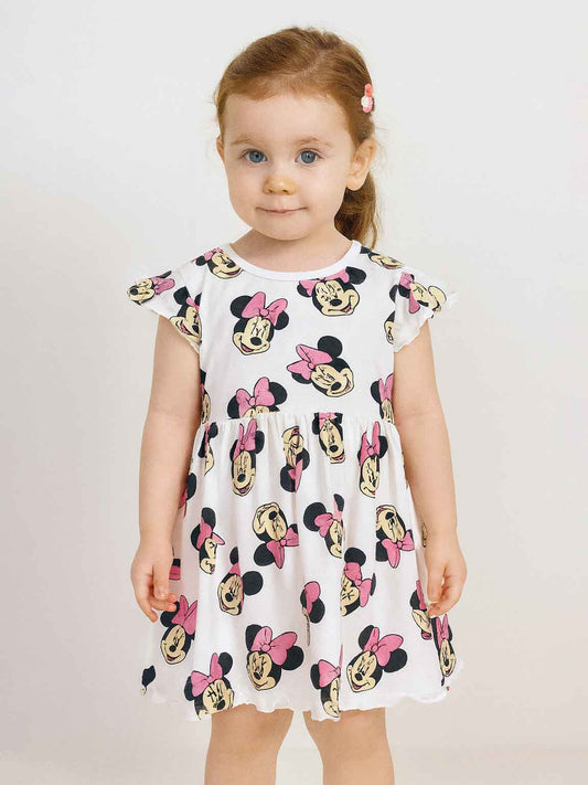 Baby Girl Printed White AOP Dress