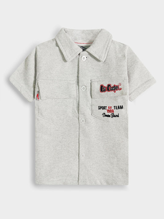 Baby Boys Knit Grey Shirt