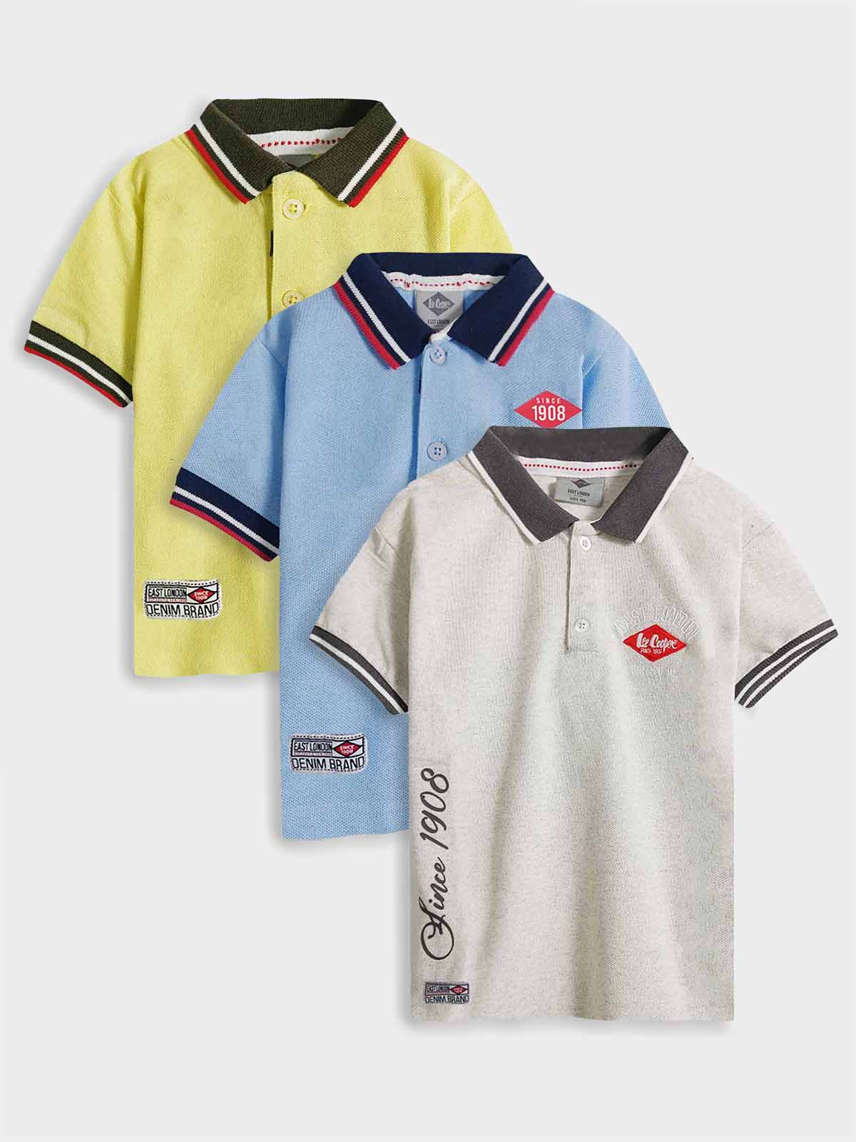 Baby Boys Printed n Applique Polos Mixed