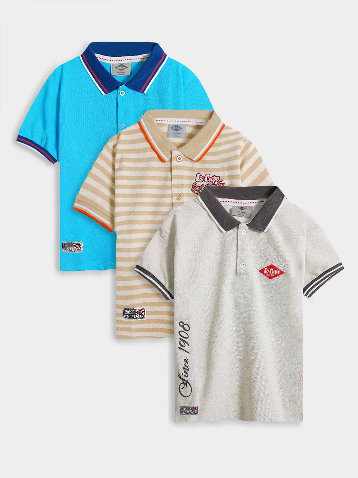 Baby Boys Printed n Applique Polos Mixed