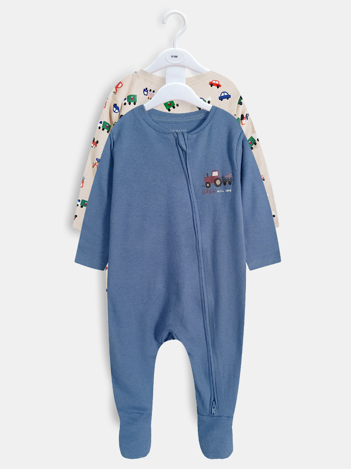 Baby Girls Printed 2 Pack Sleepsuits