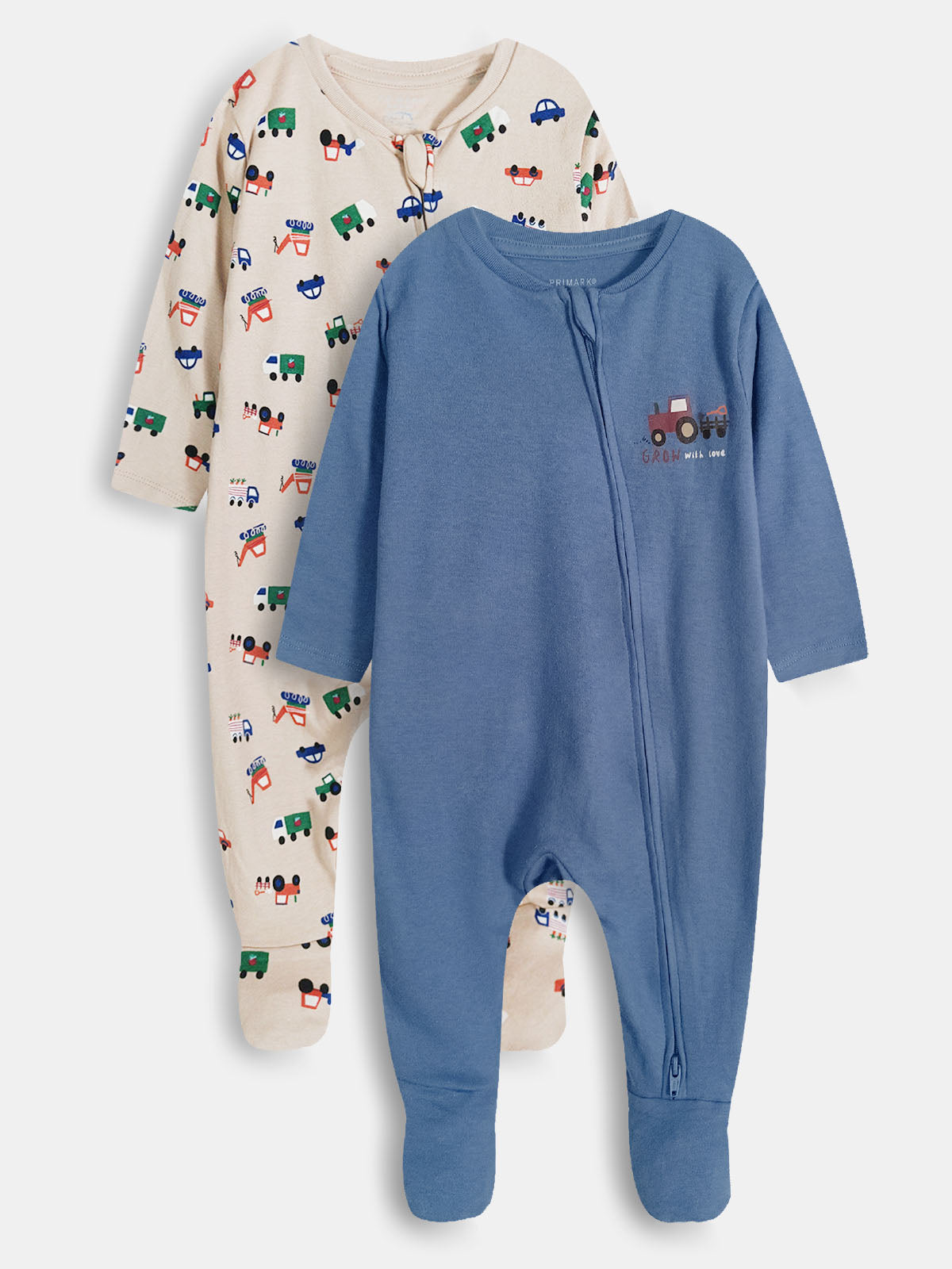 Baby Girls Printed 2 Pack Sleepsuits