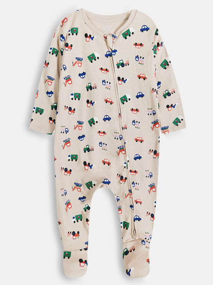 Baby Girls Printed 2 Pack Sleepsuits