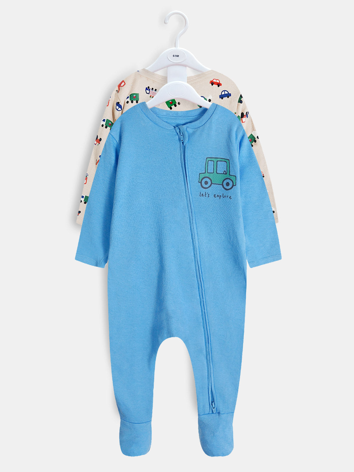 Baby Girls Printed 2 Pack Sleepsuits