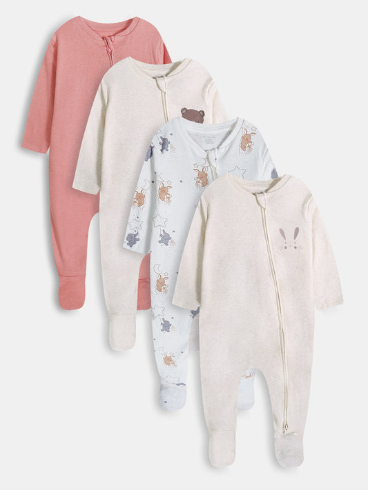 Baby Boys Printed Sleepsuits Mixed