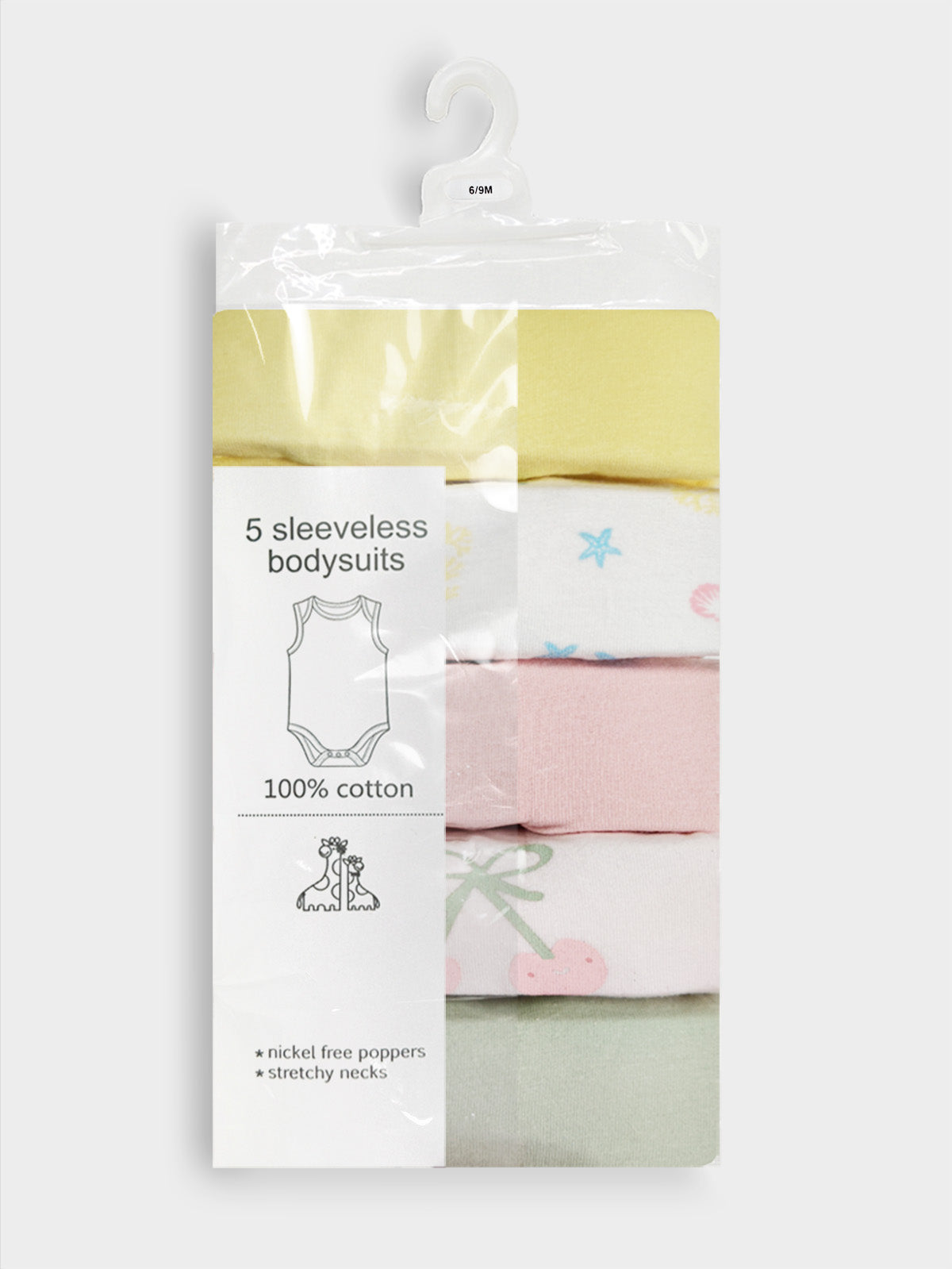 Baby 5-Pack Sleeveless Bodysuits Mixed