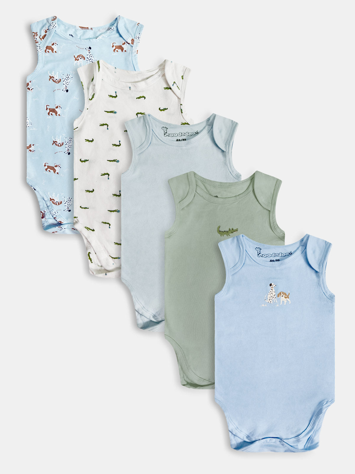 Baby 5-Pack Sleeveless Bodysuits Mixed