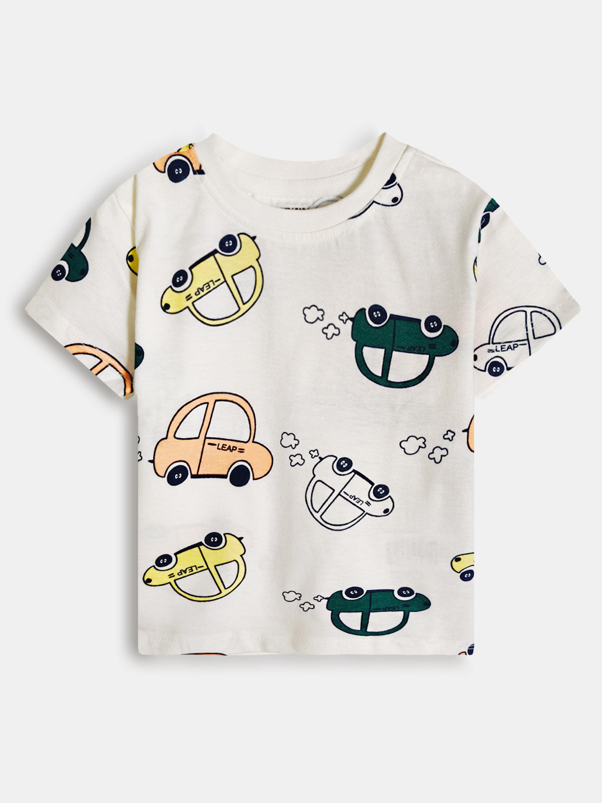 Baby Boys Printed White T-Shirt