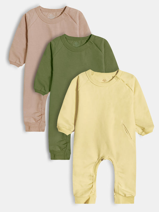 Baby French Terry Playsuits Mixed
