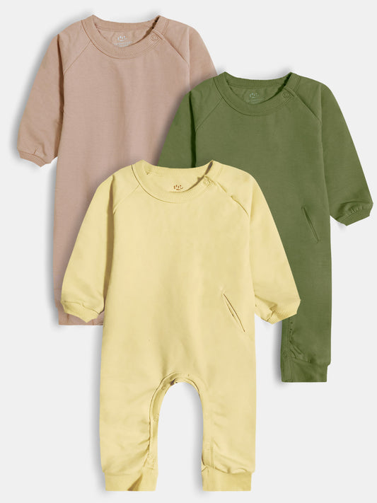 Baby French Terry Playsuits Mixed