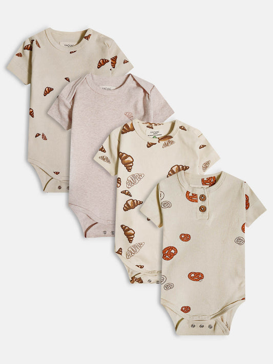 Baby Short Sleeve Bodysuits Mixed