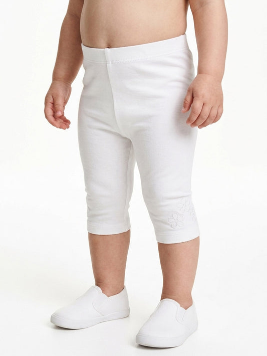 Baby Stretch White Capri