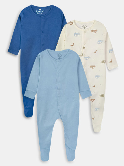 Baby Pack of 3 Sleepsuits