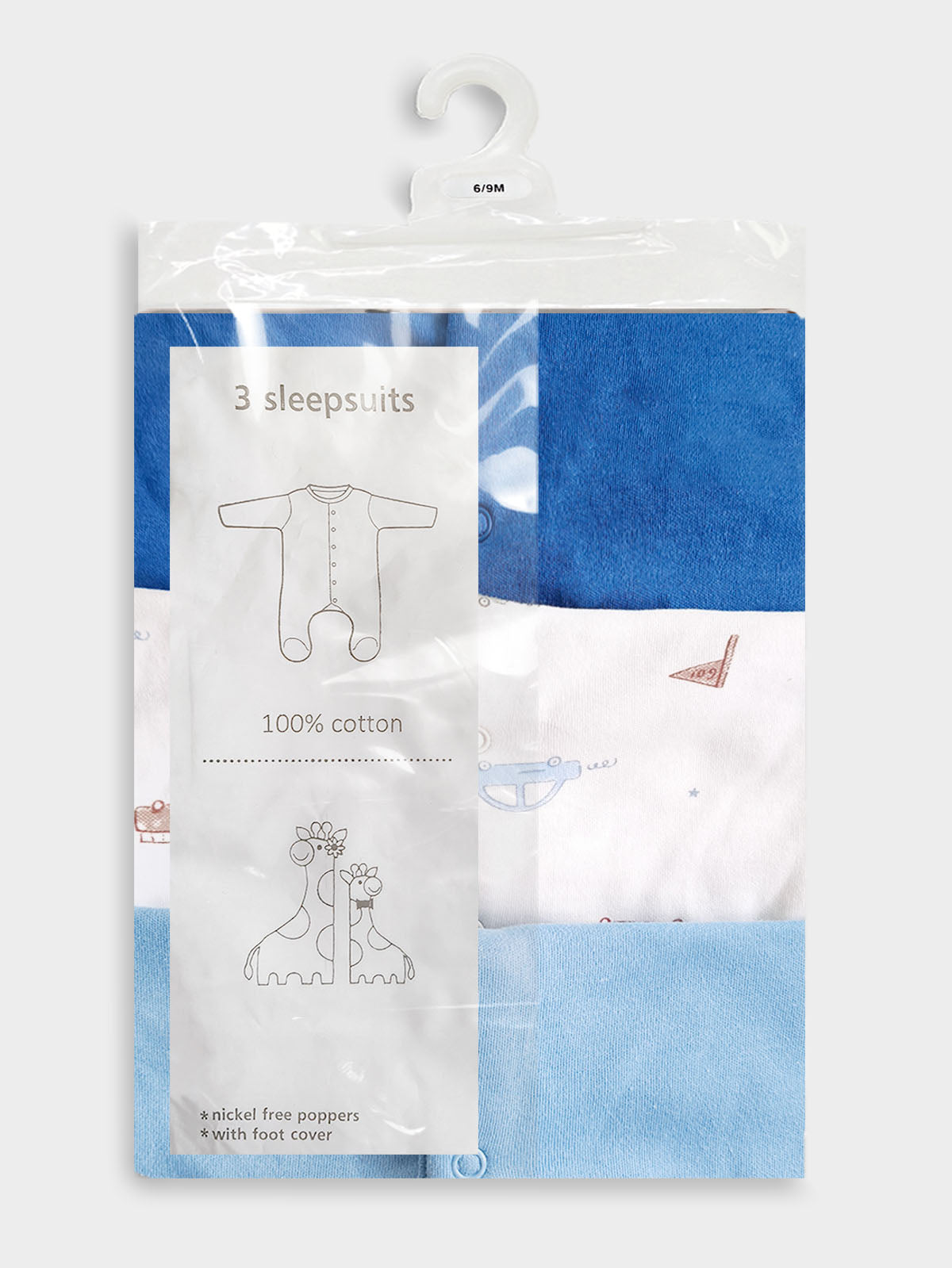 Baby Pack of 3 Sleepsuits