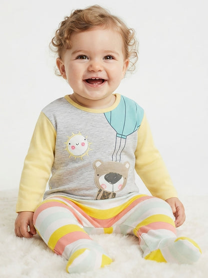Baby Printed n Applique Sleepsuit