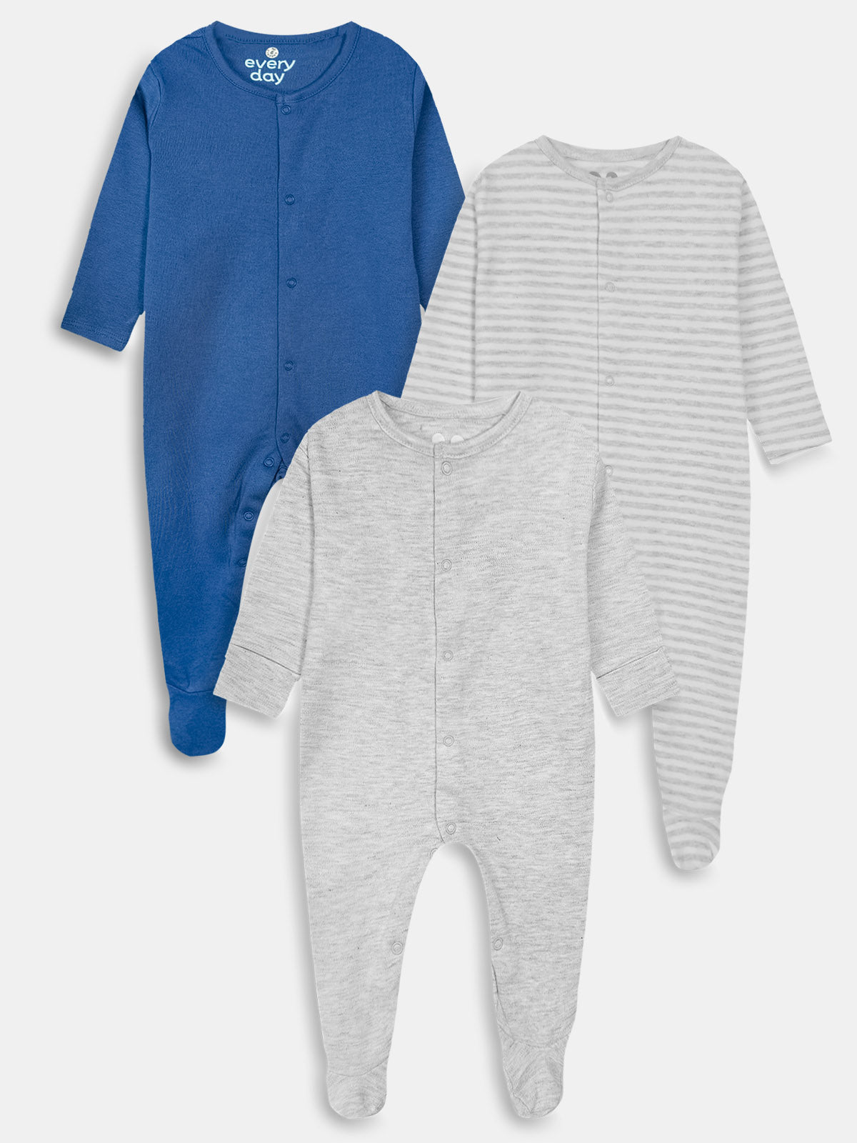 Baby Sleepsuits Pack Of 3 Mixed