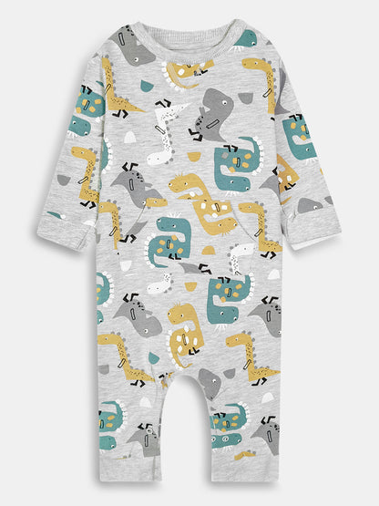 Baby Printed Grey Playsuits