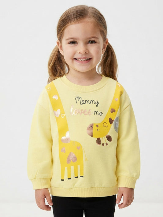 Baby Girls Foil Printed Pullover