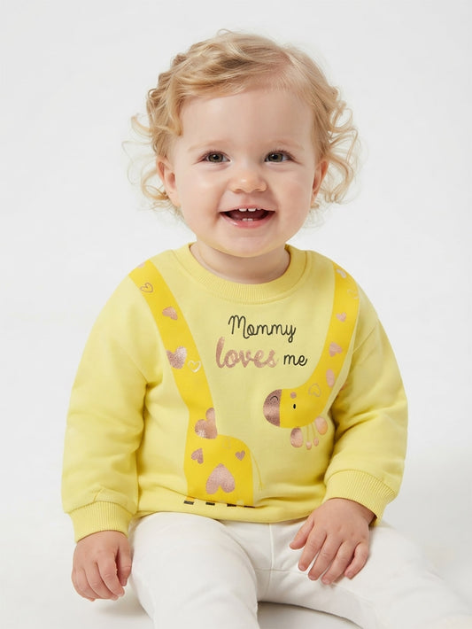 Baby Girls Foil Printed Pullover
