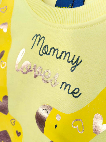 Baby Girls Foil Printed Pullover
