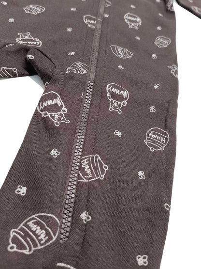 Baby AOP Full Zipper Playsuit