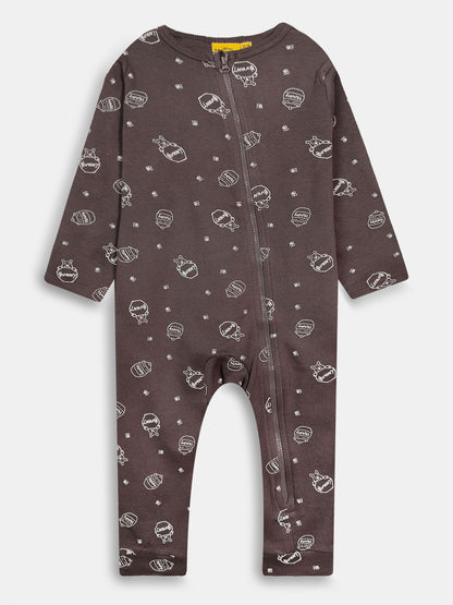 Baby AOP Full Zipper Playsuit