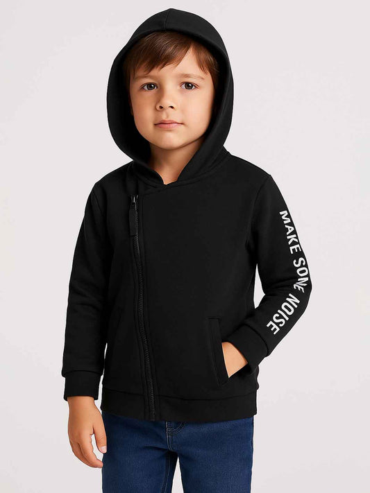 Baby Boys Hooded Kimono Zipper Sweatshirt
